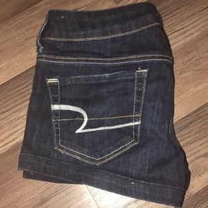 Dark wash American Eagle shorts
